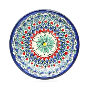 Teller tief - Mehrob blau - MSV1 - Rischtan Keramik, handbemalt, Ø 19 cm