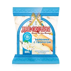 Вареники Две Сестры, с творогом, 800 г Вареники Две Сестры, с творогом, 800 г