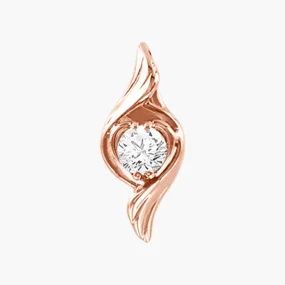Подвеска, красное золото 585°, кристалл swarovski, 15 мм Подвеска, красное золото 585°, кристалл swarovski, 15 мм