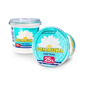 Сметана, 25 % жирности, Ромашка, 320 г