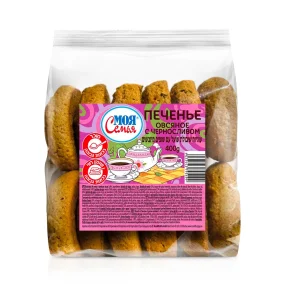 Haferkekse, mit getrockneten Pflaumen, Moja Semja, 400 g