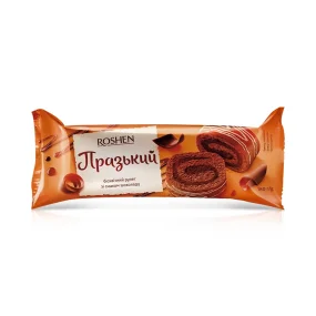 Biskuitrolle - Prague, mit einer Cremefüllung mit Schokoladenaroma, Roshen, 180 g Biskuitrolle - Prague, mit einer Cremefüllung mit Schokoladenaroma, Roshen, 180 g