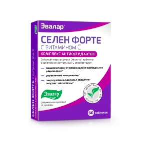 Selen forte, mit Vitamin C, Evalar, 60 Tabletten