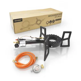 Hockerkocher aus Gusseisen mit 3 Beinen, 6,5 kW, 55 x 35 x 17 cm Hockerkocher aus Gusseisen mit 3 Beinen, 6,5 kW, 55 x 35 x 17 cm