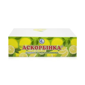  Ascorbinsäure mit Zucker- und Zitronengeschmack, Kyiv Vitamin Plant, 12 Packungen x 10 Tabletten