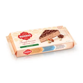 Торт вафельный, глазированный с фундуком, Яшкино, 250 г