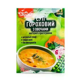 Гороховый суп с овощами , быстрго приготовления, Злаково, 70 г Гороховый суп с овощами , быстрго приготовления, Злаково, 70 г