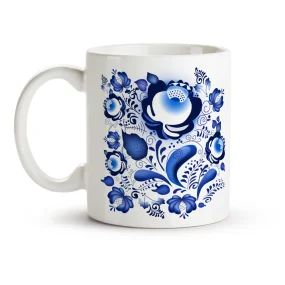 Кружка - дизайн Гжель, керамика, 330 мл