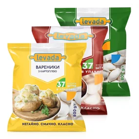 Набор вареников -  Levada, 3 x 800 г Набор вареников -  Levada, 3 x 800 г