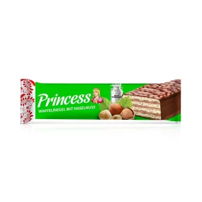 Waffelriegel - Prinzessin Mascha, mit Nussgeschmack, in Milchschokolade, 40 g