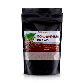 Скраб для тела с морской солью - Кофейный, AROMA'Saules, 400 г Скраб для тела с морской солью - Кофейный, AROMA'Saules, 400 г