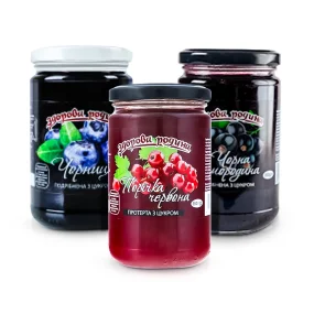 Beeren-Set mit Zucker püriert, 3 х 350g