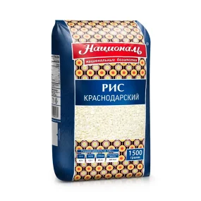 Рис - Краснодарский, круглозерный, Националь, 1,5 кг