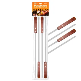 Шампуры - Posylka, нержавеющая сталь 1,5 мм, прямой, 55 см, 4 шт.