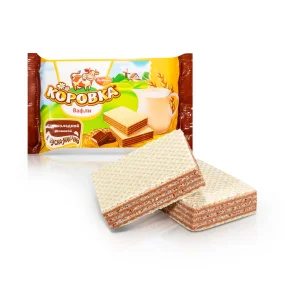 Waffeln - Korowka, mit Schokoladengeschmack, Rot Front, 150 g Waffeln - Korowka, mit Schokoladengeschmack, Rot Front, 150 g