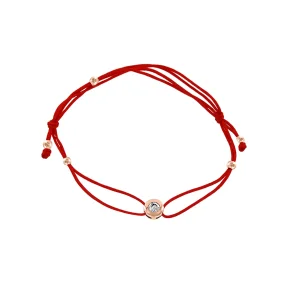 Damenarmband, Rotgold 585°, Zirkonia, 22 cm