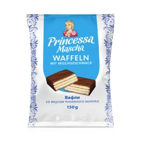Вафли - Принцесса Маша, со вкусом топленого молока, Dovgan, 150 г