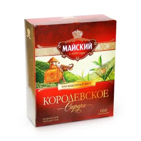 Чай чёрный индийский - Королевское сафари, Майский, 100 пакетиков Чай чёрный индийский - Королевское сафари, Майский, 100 пакетиков