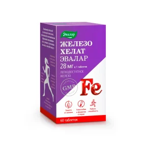 Хелат железа, Эвалар, 60 таблеток