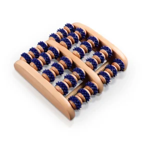 Fußmassagegerät, 5 Reihen mit Spikes, Holz, 22 x 20 x 5,5 cm Fußmassagegerät, 5 Reihen mit Spikes, Holz, 22 x 20 x 5,5 cm