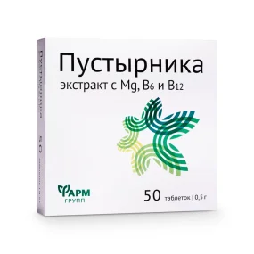Пустырника экстракт, с Mg и В6, ФармГрупп, 50 таблеток Пустырника экстракт, с Mg и В6, ФармГрупп, 50 таблеток