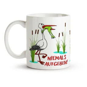 Tasse - Niemals aufgeben!, Keramik, 330 ml