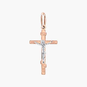 Kreuz, Rot- / Weißgold 585°, 25 mm
