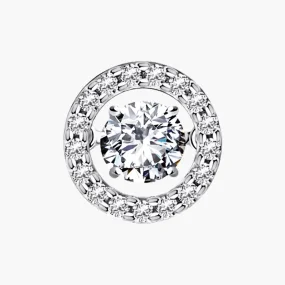 Anhänger, Silber 925°, Zirkonia, 13 mm