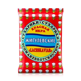 Schwarzbrotcroutons - Zhiguljovskie, mit Lachskaviargeschmack, 50 g   