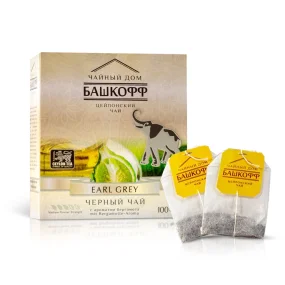 Чай чёрный - Earl Grey, с ароматом бергамота, Башкофф, 100 х 2 г