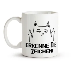 Tasse - Erkenne die zeichen, Keramik, 330 ml