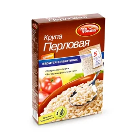 Крупа перловая, в пакетиках, Увелка, 5 х 80 г