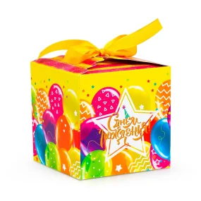 Geschenkkarton - Zum Geburtstag, 12 × 12 × 12 сm