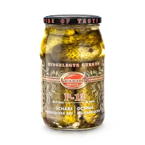 Огурцы малосольные - По-кавказски, острые, Lackmann, 880 г Огурцы малосольные - По-кавказски, острые, Lackmann, 880 г