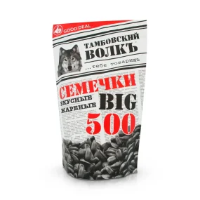 Geröstete Sonnenblumenkerne mit Schale, Tambovskij volk, 500 g Geröstete Sonnenblumenkerne mit Schale, Tambovskij volk, 500 g
