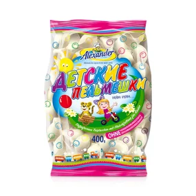 Pelmeni, Teigtaschen - Für Kinder, mit Schwein-Rindfleischfüllung, Alexander, 400 g