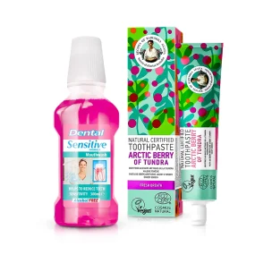 Mundpflegeset - Pflege und Aufhellung, Zahnpasta + Mundwasser