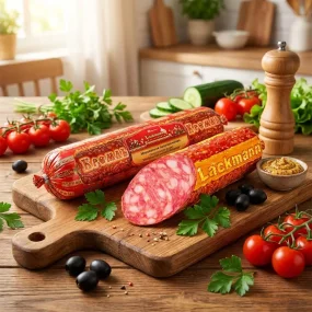 Wurst Serwelat - Moskowskaja, Rind- und Schweinefleisch, Lackmann, 300 g