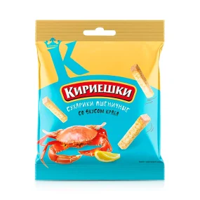 Weizenbrotchips mit Krabengeschmack, Kirieschki, 40 g