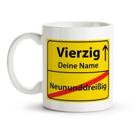 Namenstasse - Vierzig, Keramik, 330 ml Namenstasse - Vierzig, Keramik, 330 ml