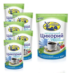 Zichorien-Pulver mit Heidelbeere und Preiselbeere, Zip-lock, 100 g х 6