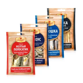 Probierpaket Fischsnacks - Ikroff, 4 х 36g