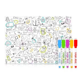 Mehrfaches Malbuch – Alphabet lernen, + 5 Marker, 42 x 59 cm Mehrfaches Malbuch – Alphabet lernen, + 5 Marker, 42 x 59 cm