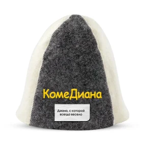 Шапка для бани - КомеДиана, цвет белый, серый