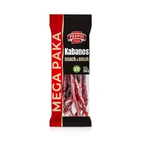 Колбаски свиные - Kabanos Snack&Smak, копчёные, 230 г
