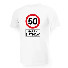 Футболка мужская - дизайн Happy birthday 50, хлопок Футболка мужская - дизайн Happy birthday 50, хлопок