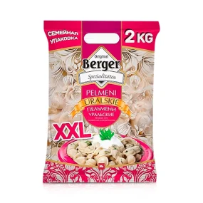 Pelmeni, Teigtaschen - Uralskie, mit Schweinefleisch, Berger, 2 kg Pelmeni, Teigtaschen - Uralskie, mit Schweinefleisch, Berger, 2 kg