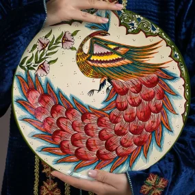 Lagan - Feuervogel X4, Rischtan-Keramik, Ø 42 cm