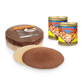 Set - Lakomka, Waffelblätter und gezuckertes Kondensmilcherzeugnis 2 Stk., 800 g  Set - Lakomka, Waffelblätter und gezuckertes Kondensmilcherzeugnis 2 Stk., 800 g
