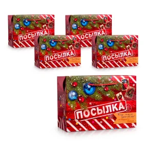 Пакет‒коробка - Новогодняя посылка, картон, 28 × 20 × 13 см, 5 шт. Пакет‒коробка - Новогодняя посылка, картон, 28 × 20 × 13 см, 5 шт.